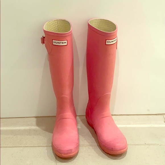 Hunter Pink Rain Boots - Picture 1 of 4